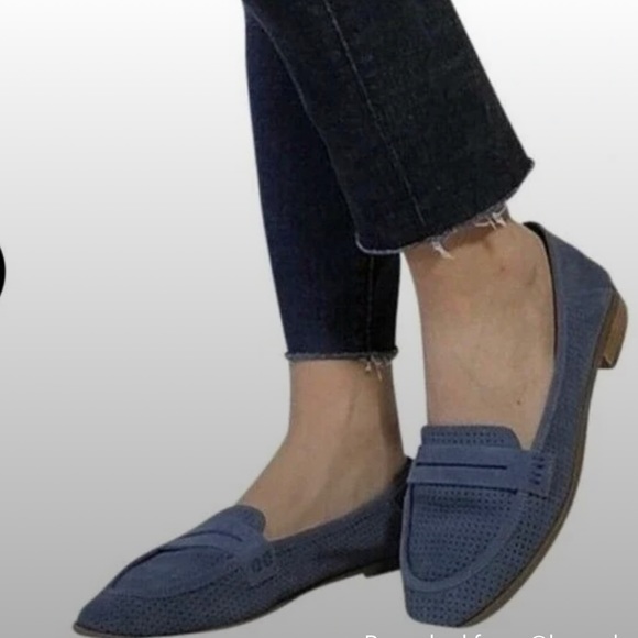 Lucky Brand Shoes - Lucky Brand caylon blue suede perforated Loafers Size 8M